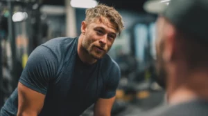 Caucasian fitness coach