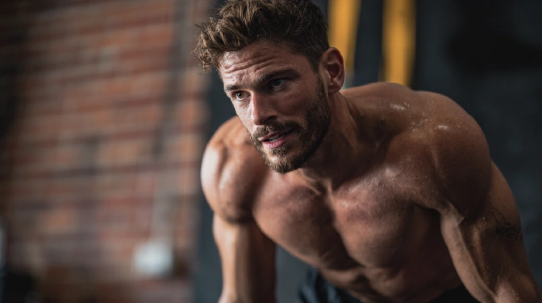 Caucasian fitness coach