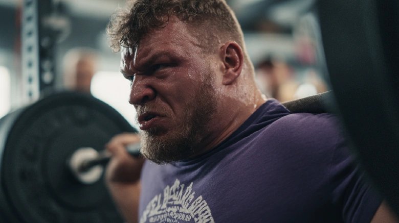 Caucasian strongman athlete