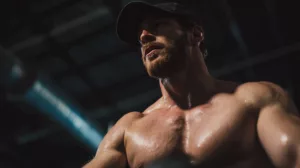 Bodybuilder with cap