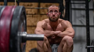 Caucasian Athlete gym setting