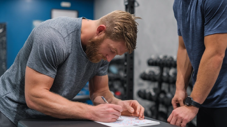 Injured Caucasian Athlete