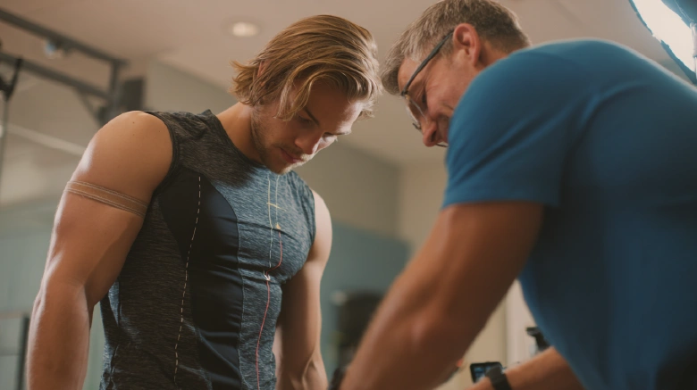 Injured Caucasian Athlete