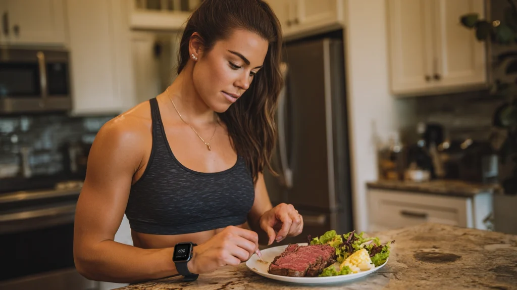 Caucasian Athlete gym setting