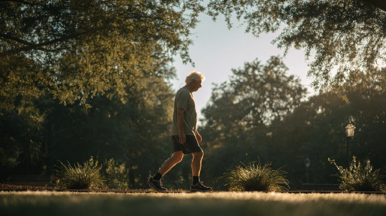 Old Caucasian Athlete