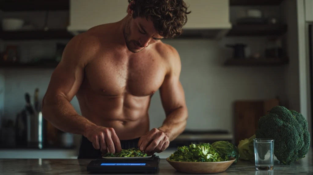 Caucasian Athlete gym setting