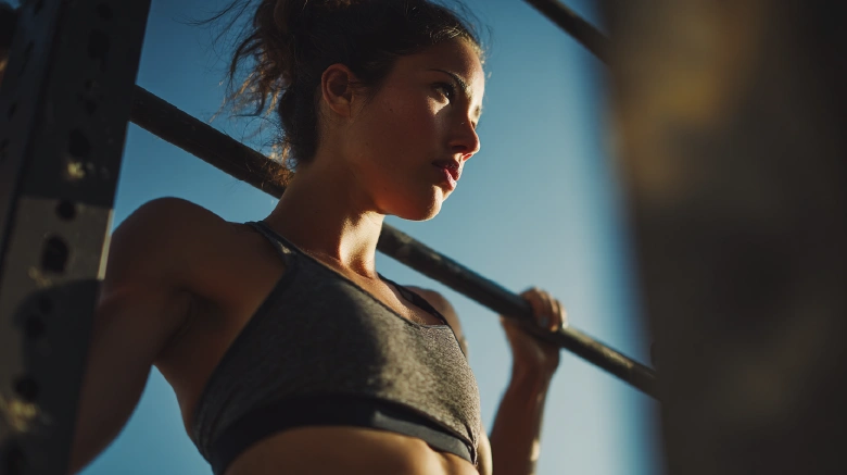 Caucasian female athlete