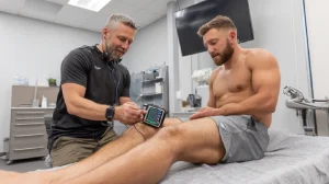 Injured Caucasian Athlete