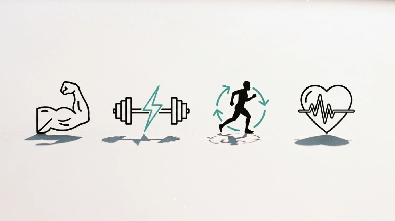 Anavar benefits icons muscle strength endurance