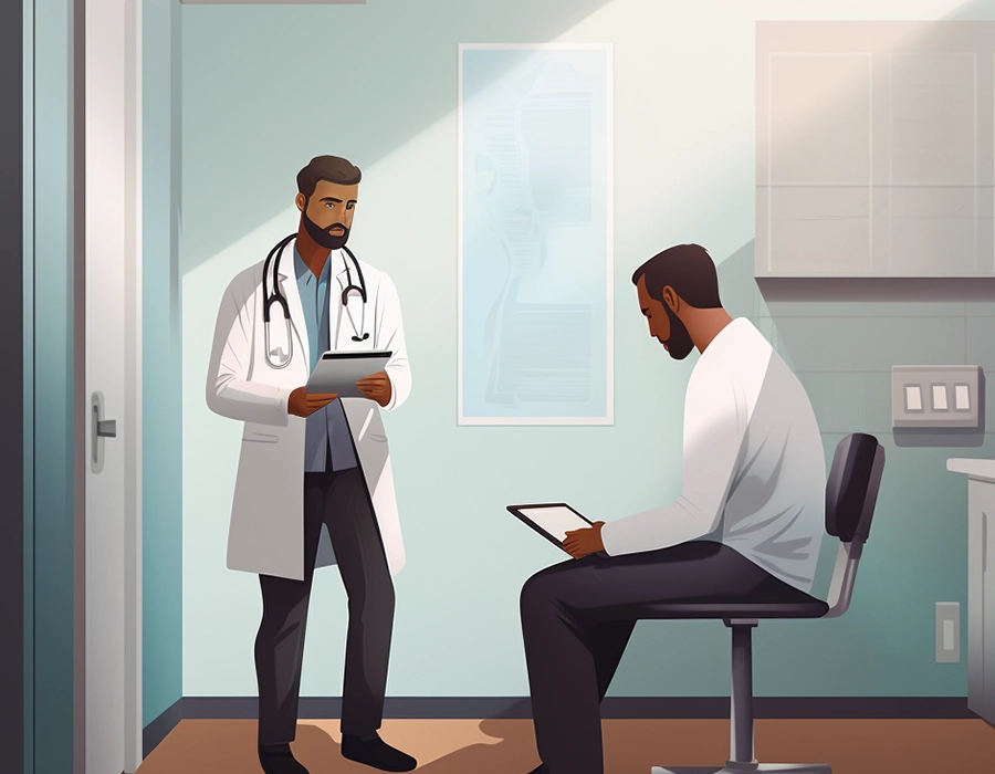 an illustration of a doctor's appointment