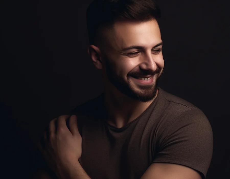 A man relieved that his joints feel better.