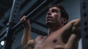 Man doing pull ups