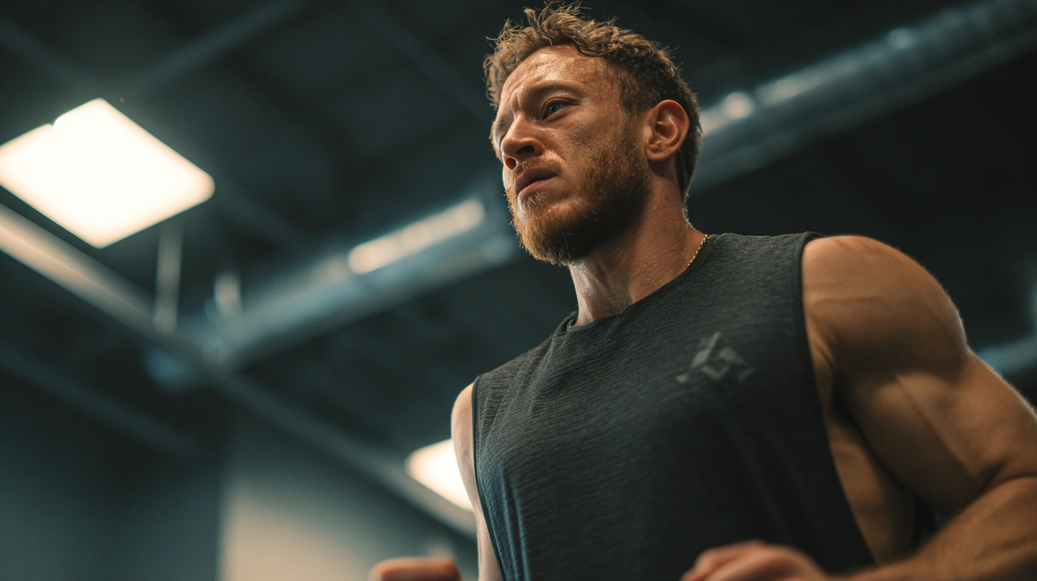 Caucasian Athletes in the gym doing intense workout