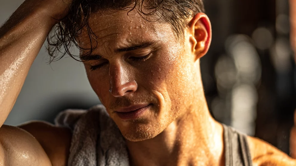 Bodybuilder getting headache