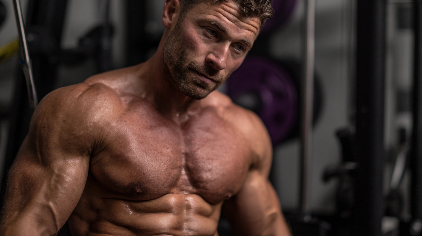 Canadian workout on his chest