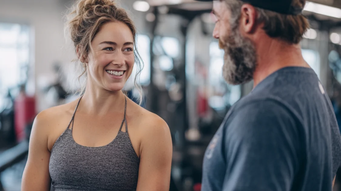 Girl choosing right training program