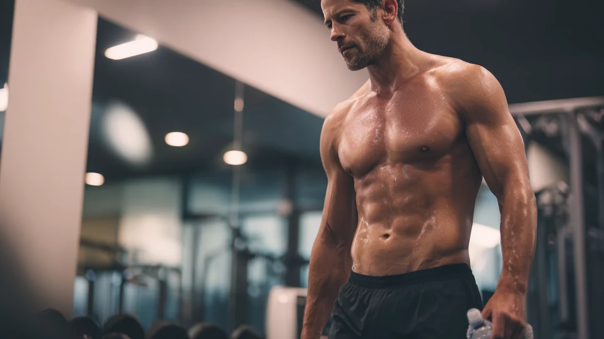 Man holding a bottled water