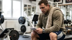 Bodybuilder Monitoring Health And Hormone Balance