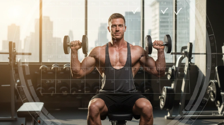 Bodybuilder Training Consistently Over Time