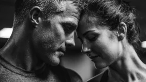 Couple enjoying their time together in the gym