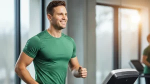 Fit male training or light cardio
