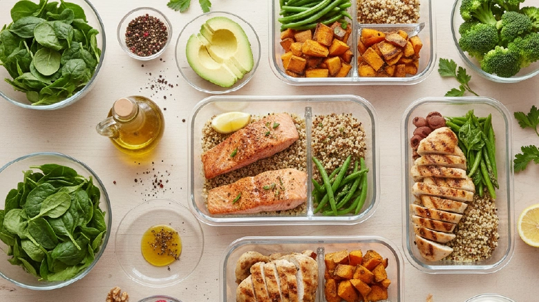 balanced-fat-loss-meal-prep-protein-fiber-healthy-fats