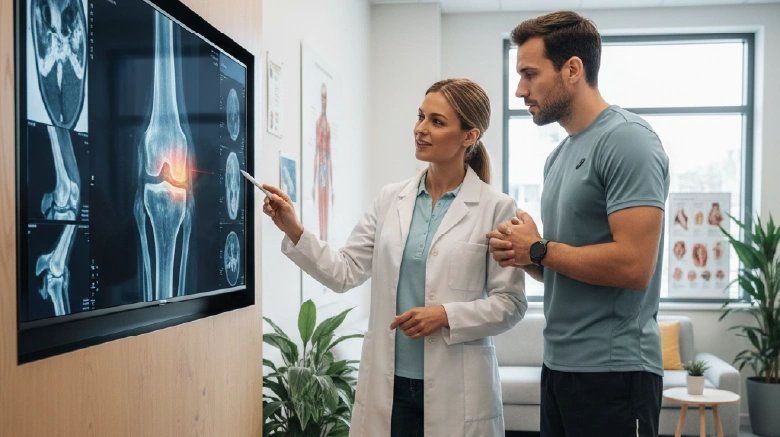 doctor-evaluating-muscle-tear-ultrasound-mri