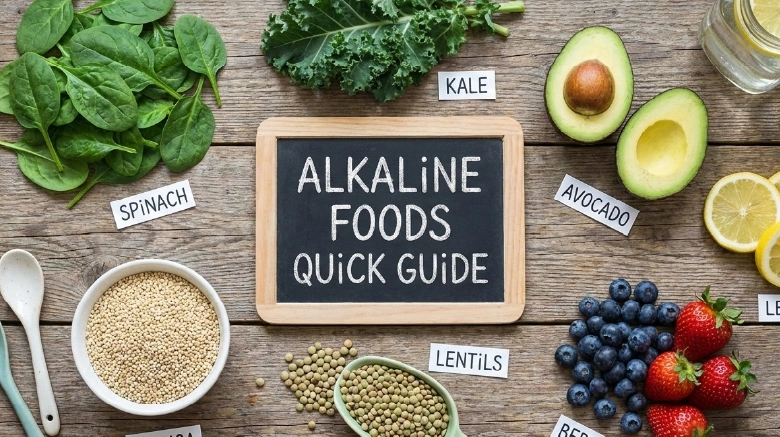 alkaline-diet-faq-foods-grocery-list-flatlay